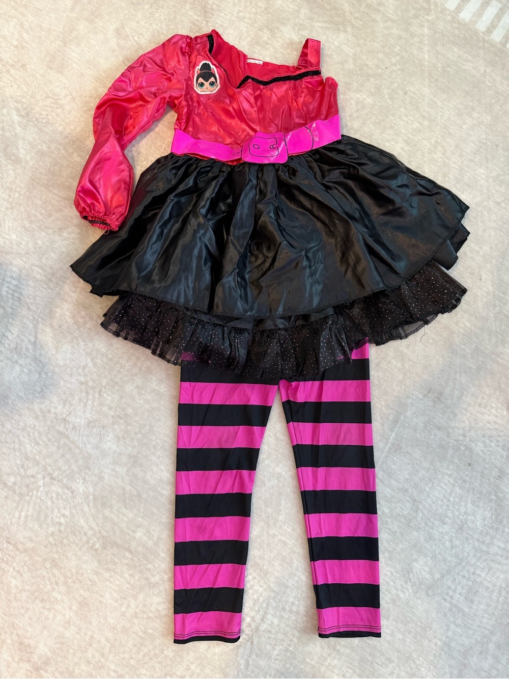 L.O.L. Surprise Spice Deluxe Costume Girls M 7-8 Pink Black Dress